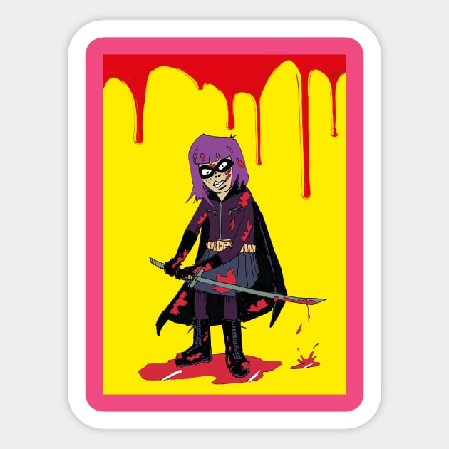 Hit Girl Sticker by MattyHComics